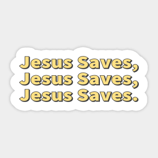 Jesus Saves Cool Inspirational Christian Sticker